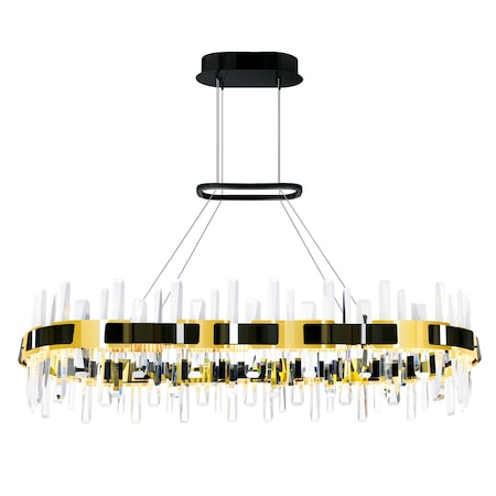Cwi Lighting Aya LED Integrated Pearl Black Chandelier 1592P43-612-RC